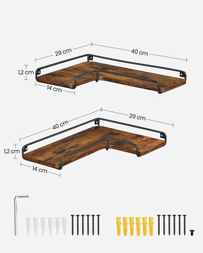 Vasagle L-Shaped Floating Shelves (Set of 2)