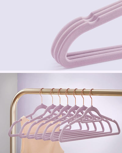 Velvet Coat Hangers Purple (Set of 50)