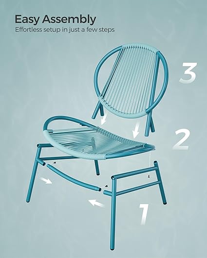3-Piece Garden Furniture Set – Lake Blue