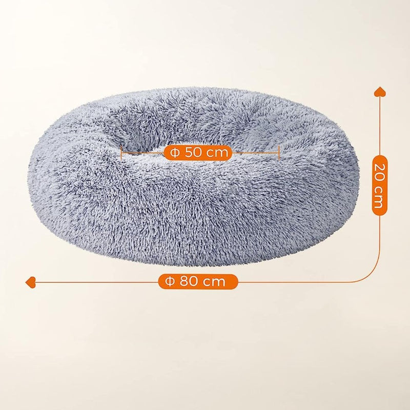 Fluffy Calming Pet Bed Large - Light Grey