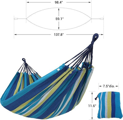 Double Hammock – Blue & Yellow Stripes