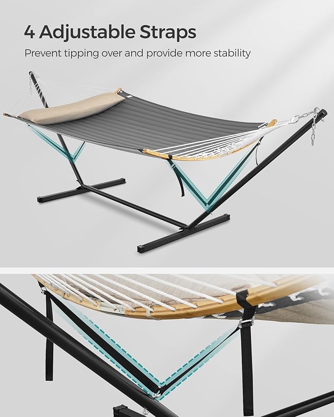 Hammock with Stand – Black & Grey