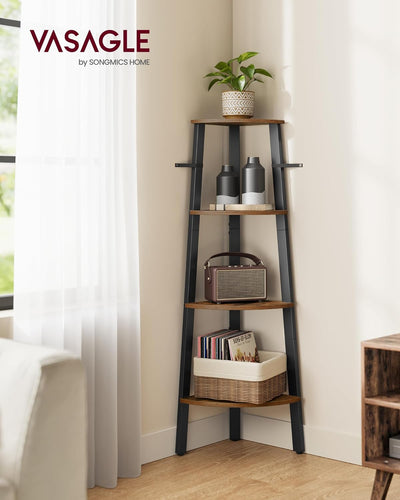 4-Tier Corner Shelf Stand
