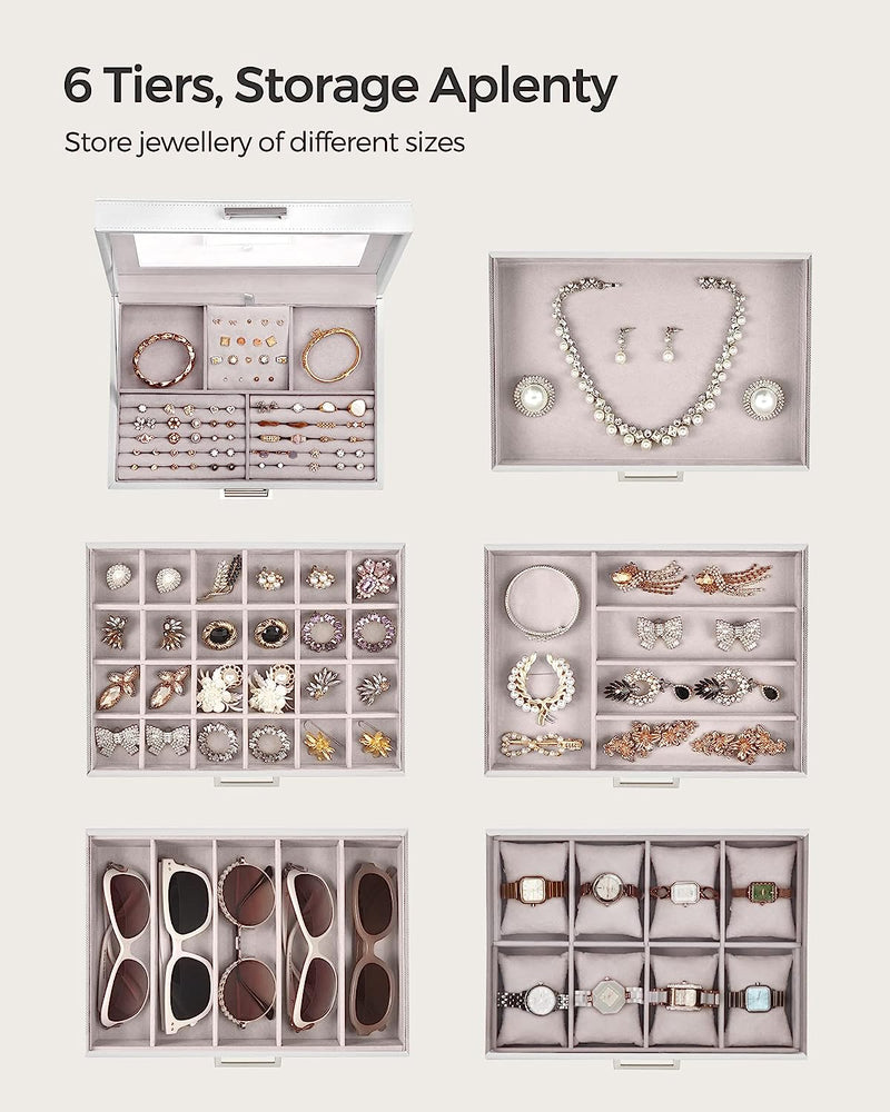 Large Jewellery Organiser With 6 Layers and 5 Drawers