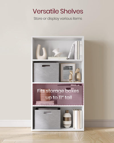 4 Tier Bookcase 24 x 60 x 107.5 cm - White