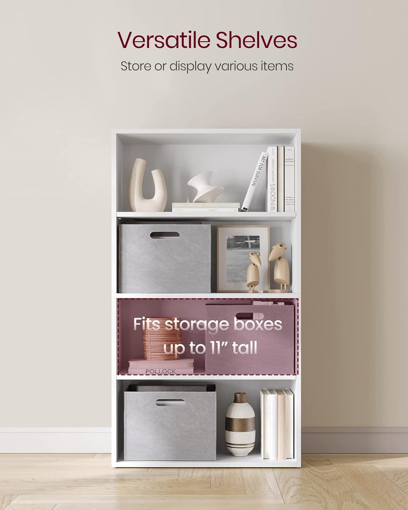 4 Tier Bookcase 24 x 60 x 107.5 cm - White