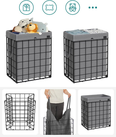 Laundry Basket 90L - Grey