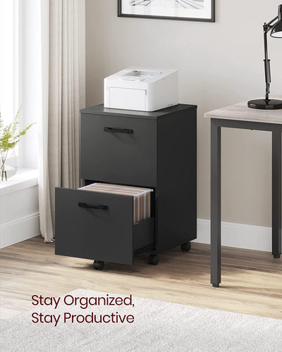 Vasagle Office File Cabinet With 2 Drawer Black