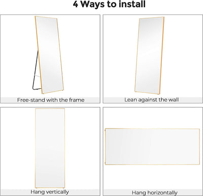 Free Standing Mirror - Gold