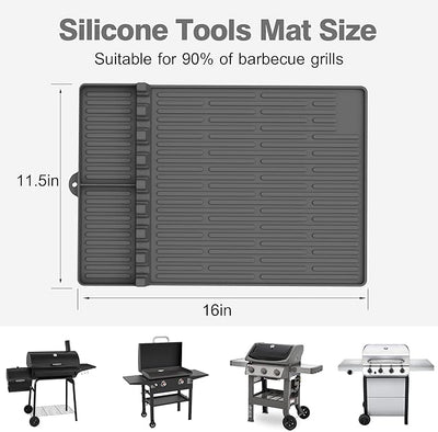 Silicone Kitchen Mat with Tool Slots