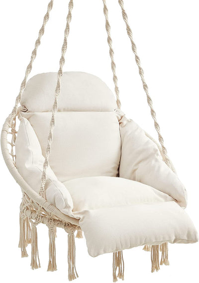 Hammock Chair with Large Cushion - Cream