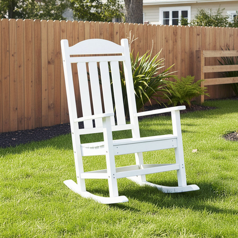Adirondack Outdoor Rocking Chair - White