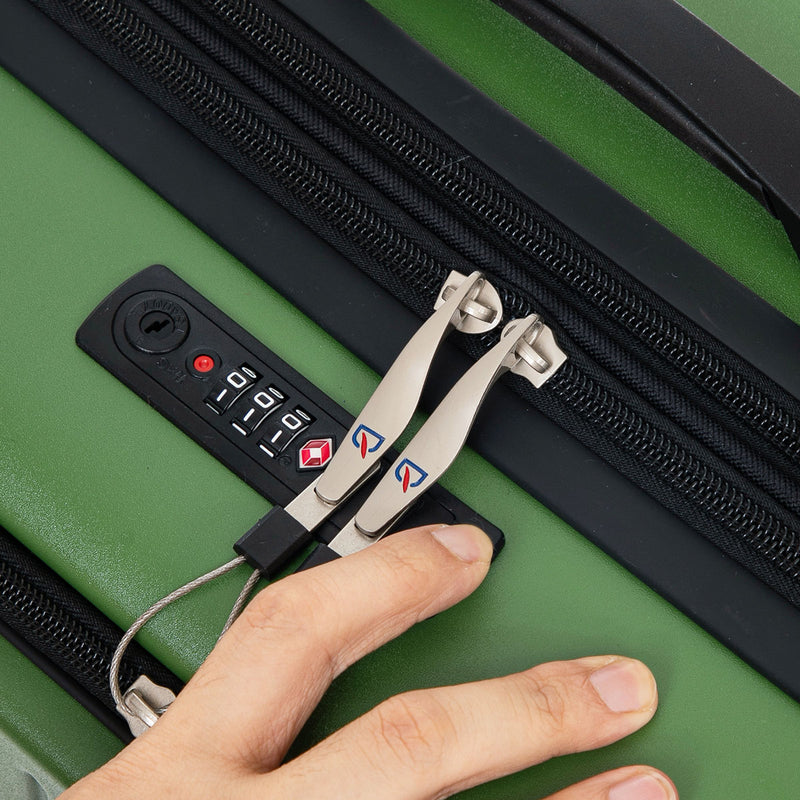 Luggage Suitcase Pro - Green (Set of 3)