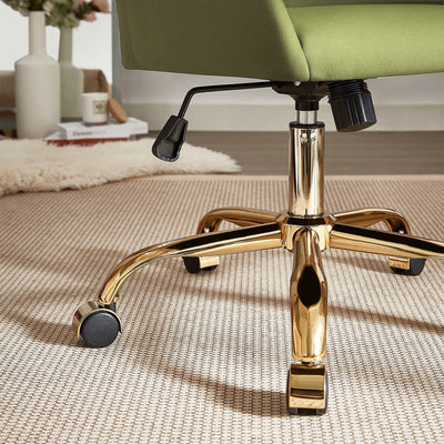 Elle Velvet Office Chair - Green