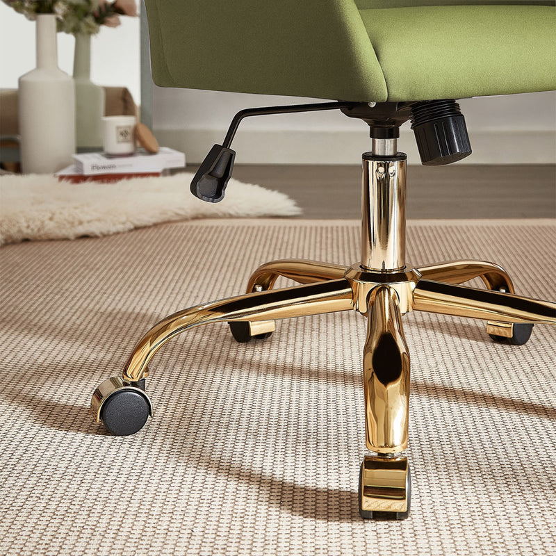 Elle Velvet Office Chair - Green