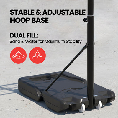 DynaSpace 100–305cm Basketball Hoop Stand System Outdoor