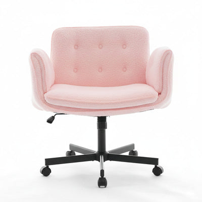 Cross-Legged Swivel Vanity Chair – Pink