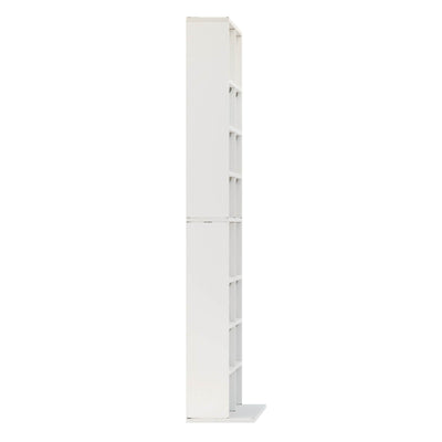 8 Tier CD DVD Adjustable Rack Shelf - White