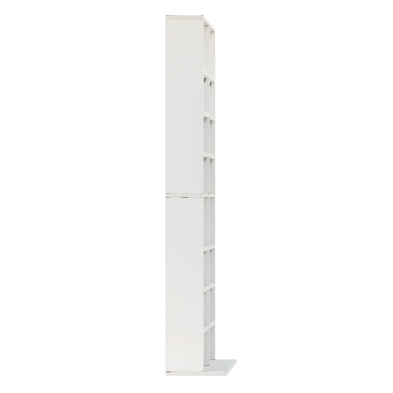 8 Tier CD DVD Adjustable Rack Shelf - White