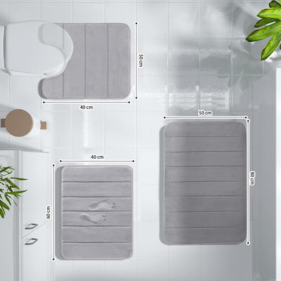 Memory Foam Bath Mat (Set of 3)