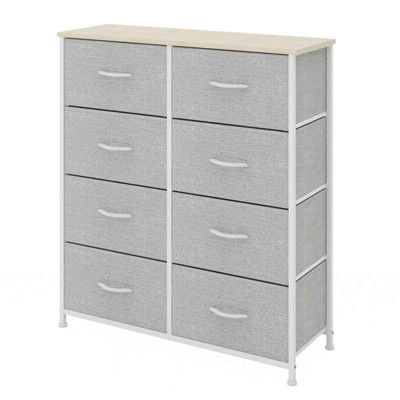 8 Drawer Storage Chest - White