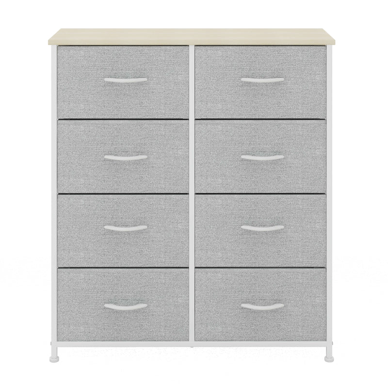 8 Drawer Storage Chest - White