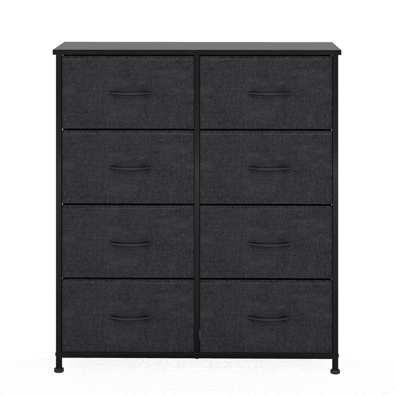 8 Drawer Storage Chest - Black