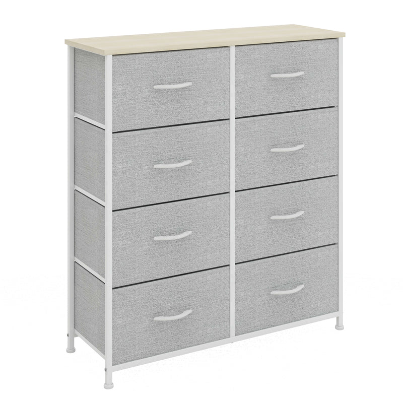 8 Drawer Storage Chest - White