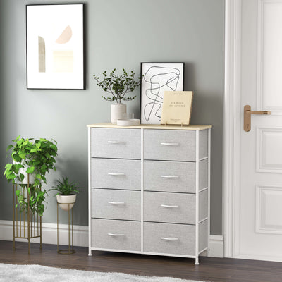 8 Drawer Storage Chest - White