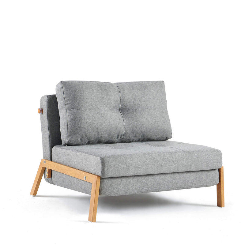 Clark Single Sofa Bed - Light Grey