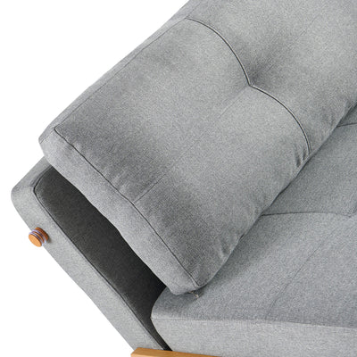 Clark Single Sofa Bed - Light Grey