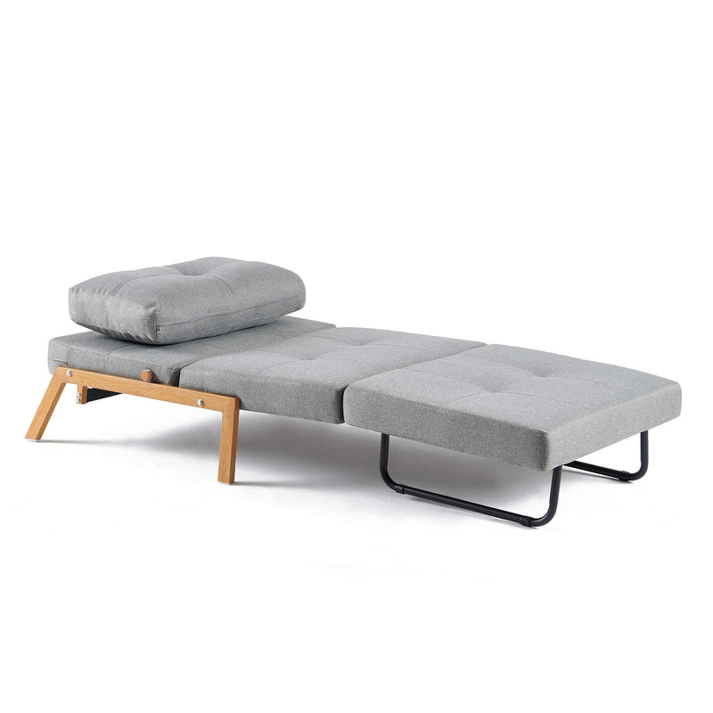 Clark Single Sofa Bed - Light Grey