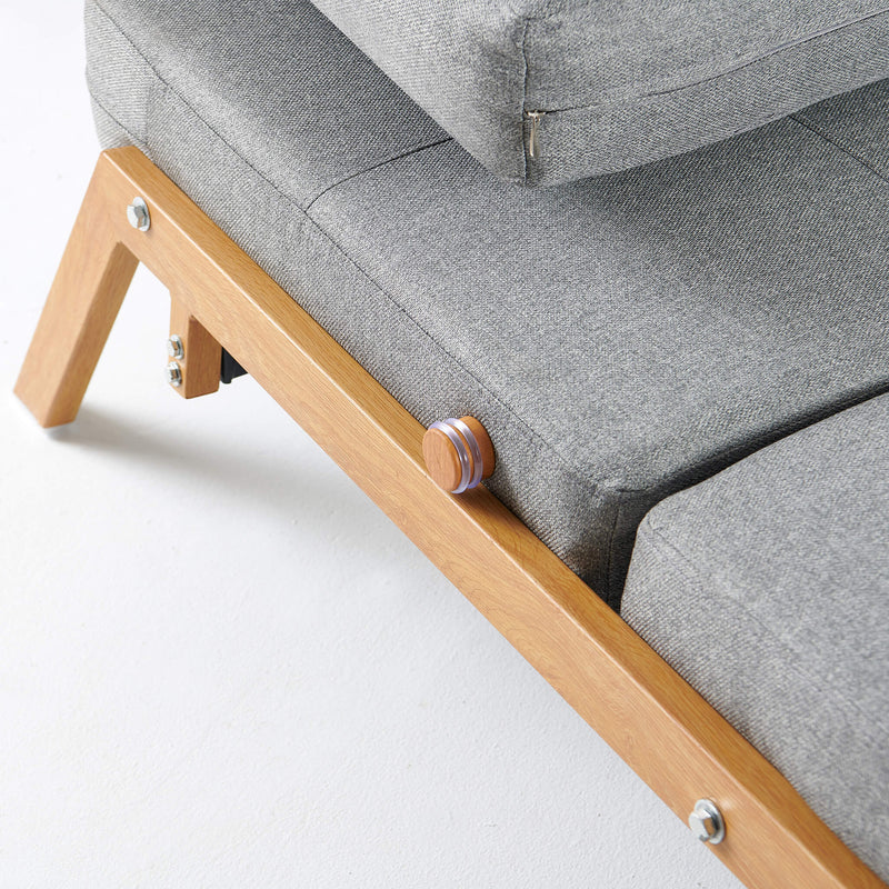 Clark Single Sofa Bed - Light Grey