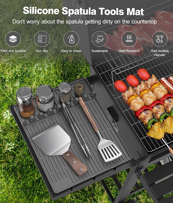Silicone Kitchen Mat with Tool Slots