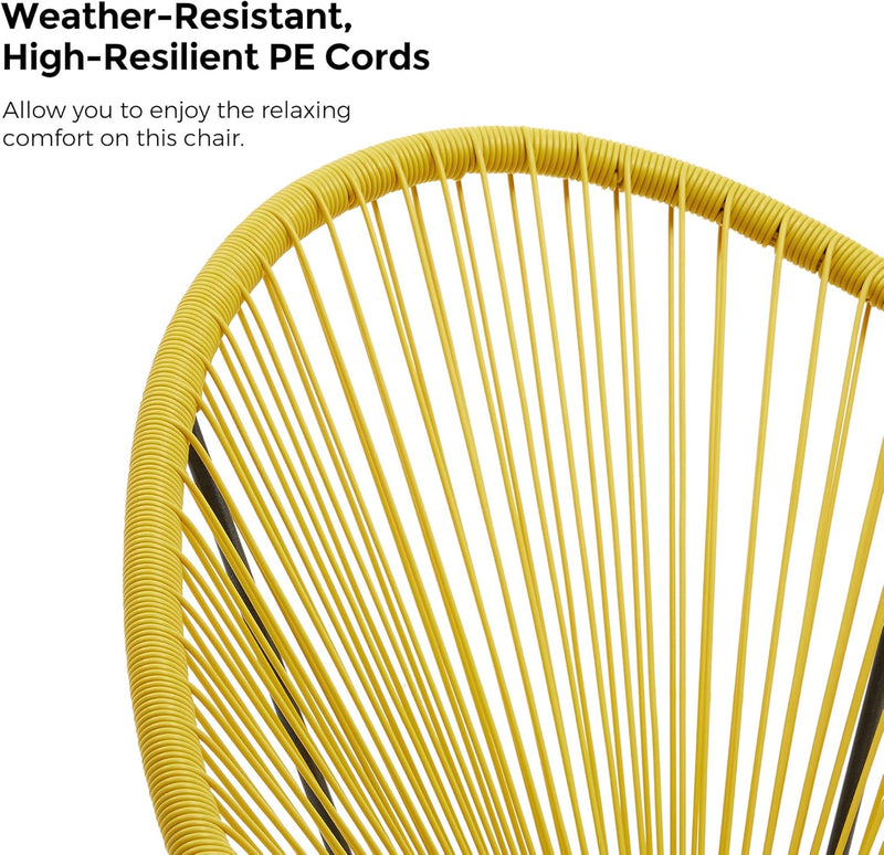 3-Piece Garden Furniture Set – Yellow