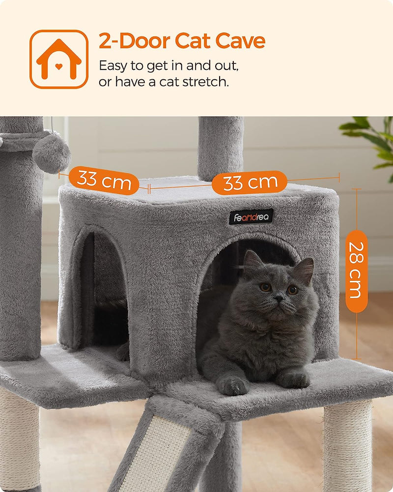 Cat Tree 96cm Tall - Light Grey