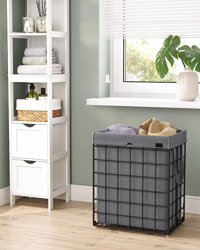Laundry Basket 90L - Grey