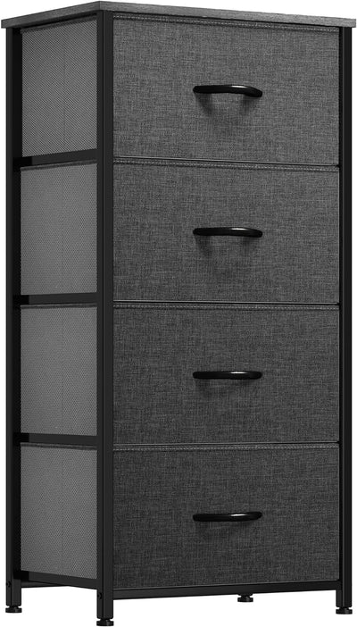 4 Drawer Storage Chest - Black