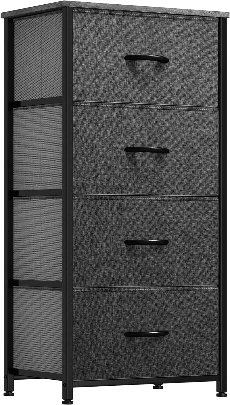 4 Drawer Storage Chest - Black