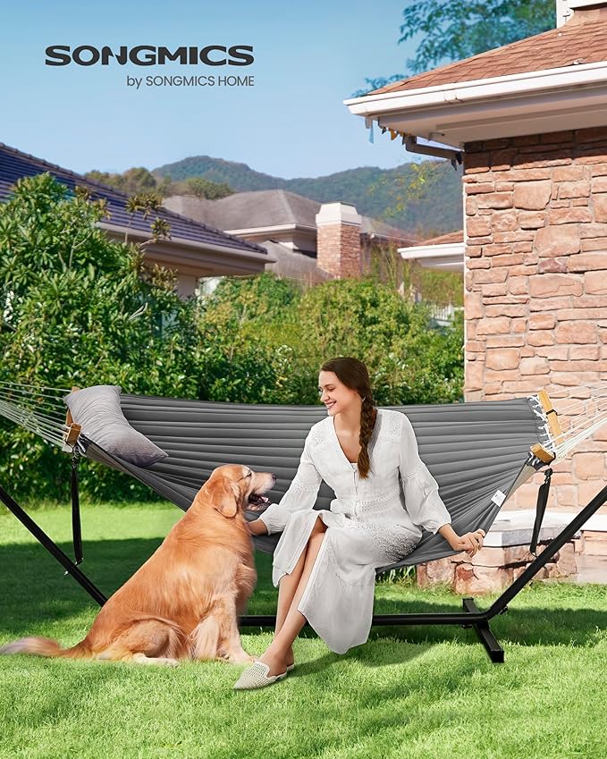 Hammock with Stand – Black & Grey