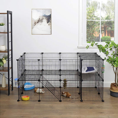 2-Floor Metal Mesh Pet Playpen