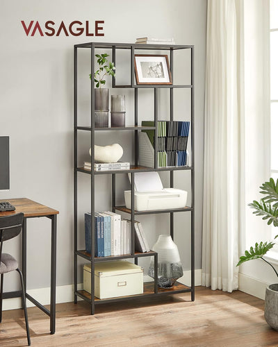 6-Tier Bookcase Display Shelf