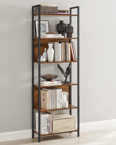 Vasagle 6 Tier Bookcase Tall Storage Shelves