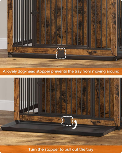 Dog Crate Furniture with Removable Tray