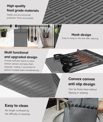 Silicone Kitchen Mat with Tool Slots