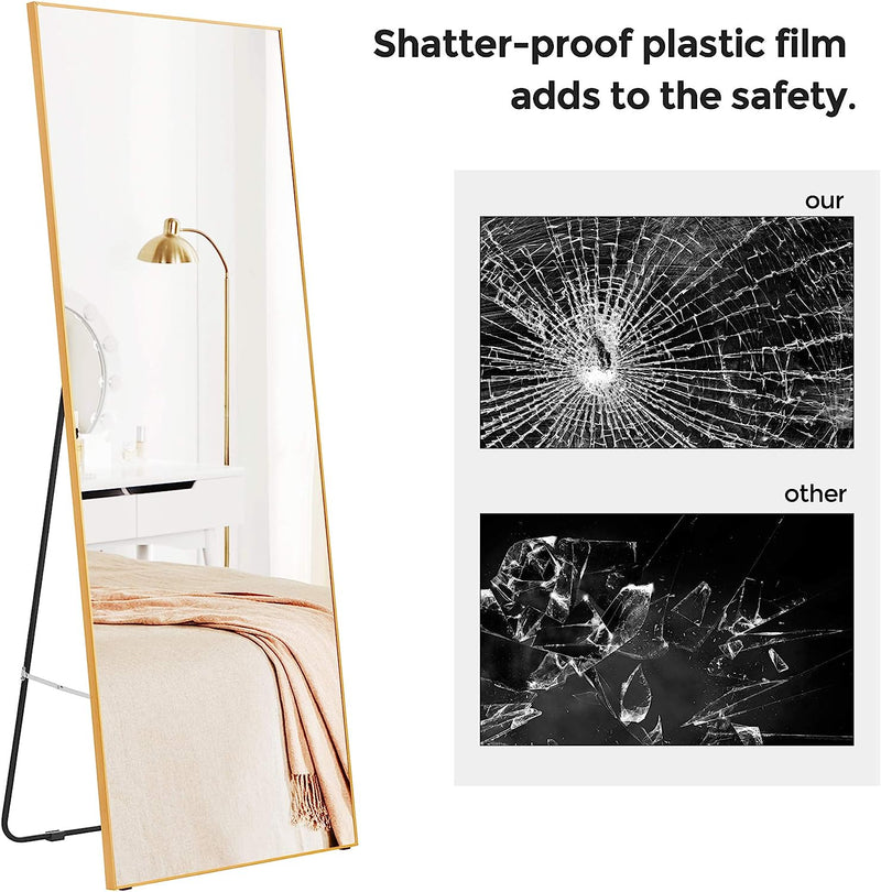 Free Standing Mirror - Gold