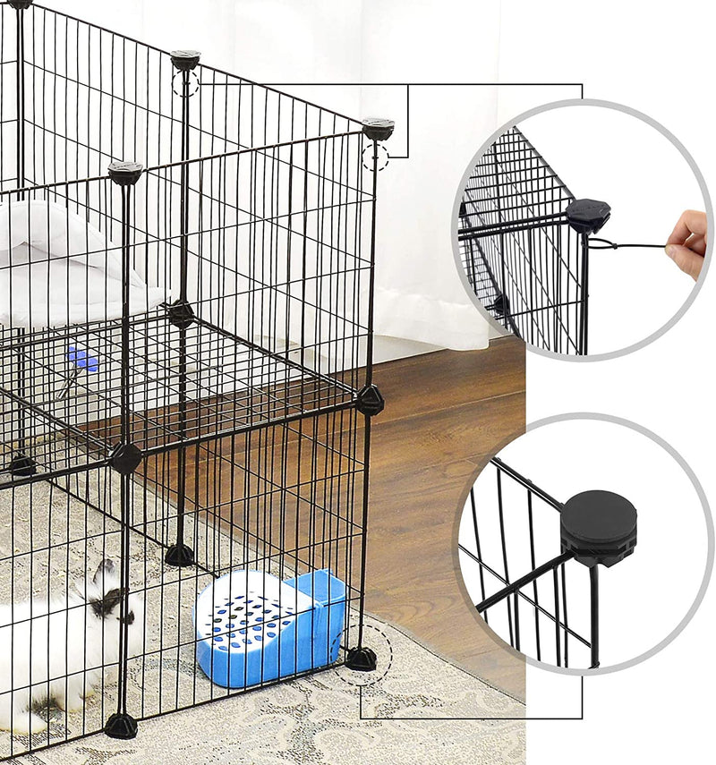 2-Floor Metal Mesh Pet Playpen