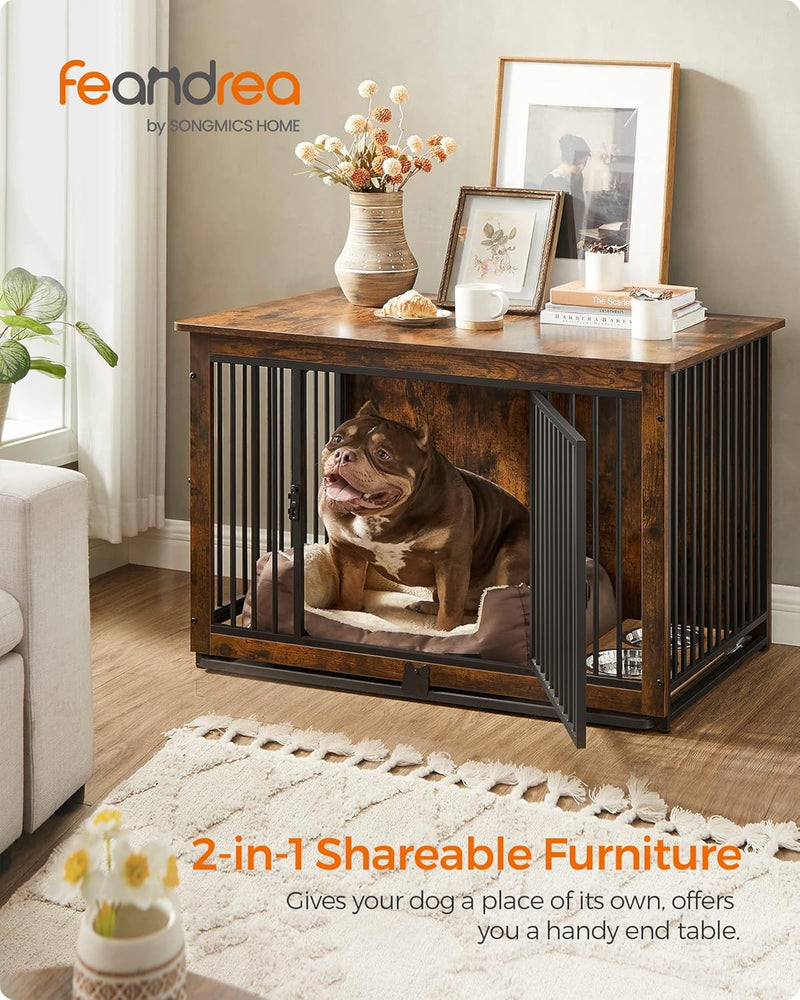 Dog Crate Furniture with Removable Tray