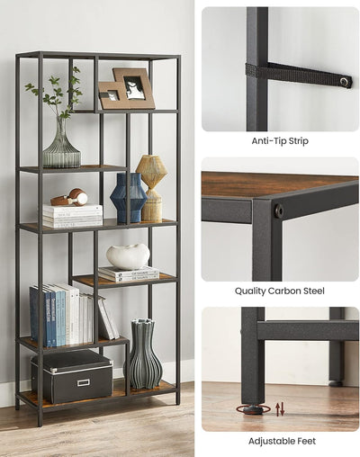 6-Tier Bookcase Display Shelf