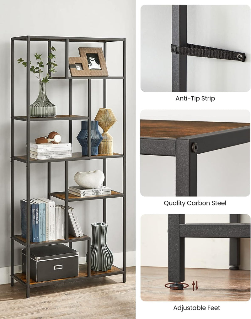 6-Tier Bookcase Display Shelf